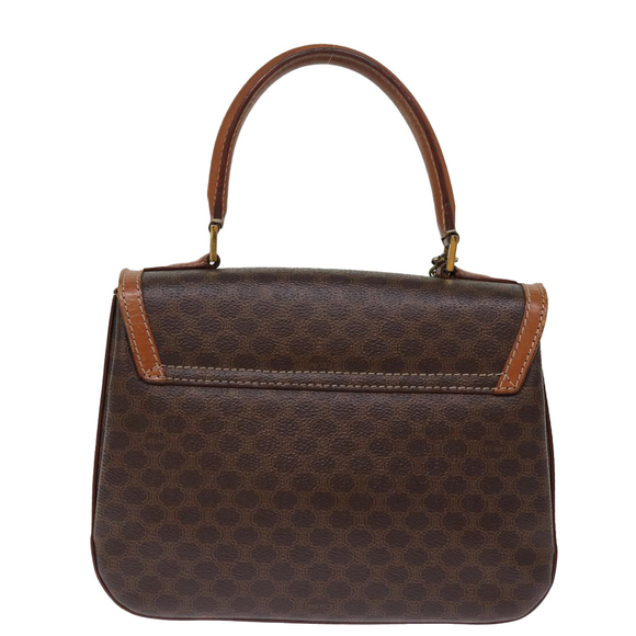 CELINE Macadam Canvas Hand Bag PVC 2way Brown Auth 74543 - Picture 2 of 16